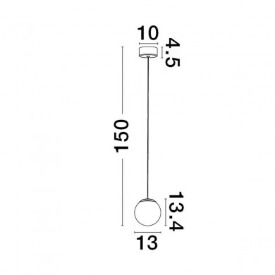 Suspension NUVOLE 8W LED Noir Sable NOVA LUCE 9061435