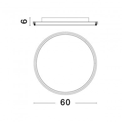 Plafonnier WILLOW 60W LED Blanc Sable H6 NOVA LUCE 9212916