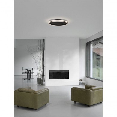 Plafonnier WILLOW 60W LED Noir Sable H6 NOVA LUCE 9212915