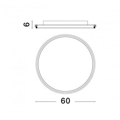 Plafonnier WILLOW 60W LED Noir Sable H6 NOVA LUCE 9212915