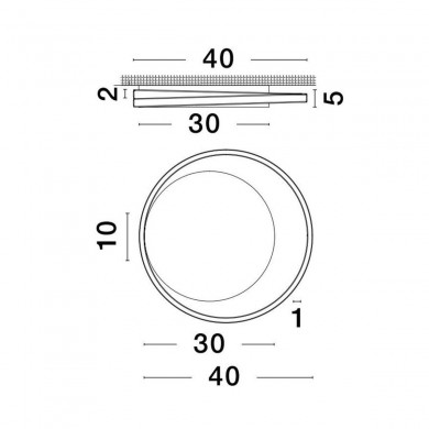 Plafonnier ODREY 30W LED Noir Sable NOVA LUCE 9081206