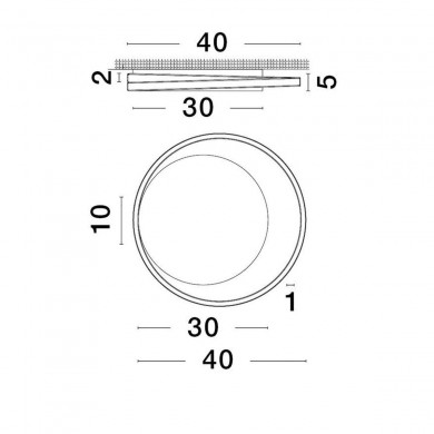 Plafonnier ODREY 30W LED Blanc Sable NOVA LUCE 9081207