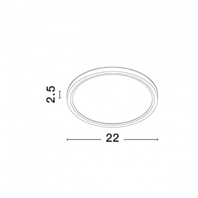 Plafonnier DIXIE 18W LED Blanc NOVA LUCE 9060186