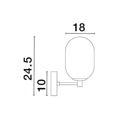 Applique murale BALOR 1x5W G9 Or NOVA LUCE 9009247