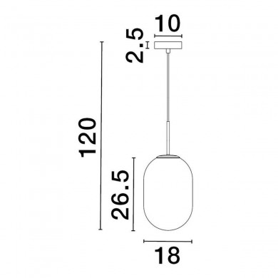 Suspension CHRYSI 1x5W G9 Or L18 NOVA LUCE 9092822