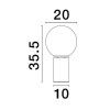 Plafonnier JIAN 1x12W E27 Or L20 NOVA LUCE 9028842