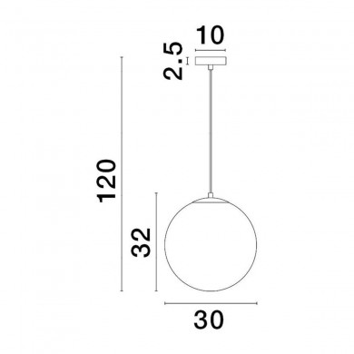 Suspension JIAN 1x12W E27 Or L30 NOVA LUCE 9028836