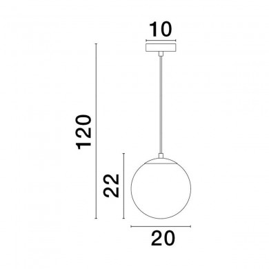 Suspension JIAN 1x12W E27 Or L20 NOVA LUCE 9028837