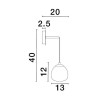 Suspension THE EGG 1x5W G9 Or NOVA LUCE 9009262