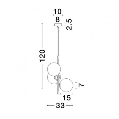 Suspension GITCHI 3x5W G9 Noir mat NOVA LUCE 9009294