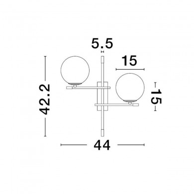 Applique murale GITCHI 2x5W G9 Noir mat NOVA LUCE 9009297