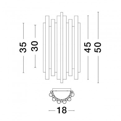 Applique murale BONJOUR 8x3W LED Or NOVA LUCE 9287917