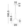 Suspension AMELIA 1x5W G9 Or Sable H190,5 NOVA LUCE 9028830