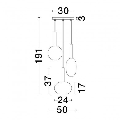 Suspension AMELIA 1x5W G9 Or Sable D50 NOVA LUCE 9028834