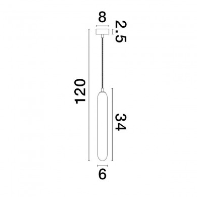 Suspension GUSTAVE 1x5W G9 Gris NOVA LUCE 9028851