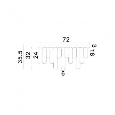 Plafonnier GUSTAVE 12x5W G9 Gris NOVA LUCE 9028853