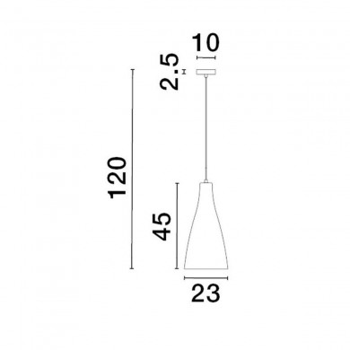 Suspension LIVTAR 1x12W E27 Or NOVA LUCE 9009230