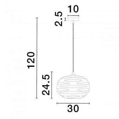 Suspension EVLEEN 1x12W E27 Noir mat L30 NOVA LUCE 9009257