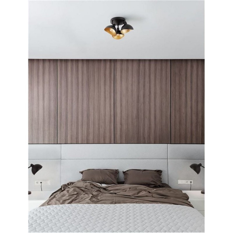 Plafonnier GEETI 3x5W E14 Noir mat L18 NL_9555810 9555810 Plafonnier GEETI 3x5W E14 Noir mat L18 NOVA LUCE 9555810