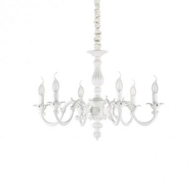 Lustre Design Italien JUSTINE Blanc E14 6x40W IDEAL LUX 197500