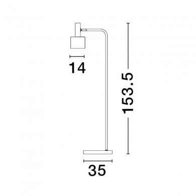 Lampadaire PAZ 1x12W E14 Or NOVA LUCE 9050163