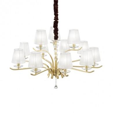 Lustre PEGASO Laiton satiné E14 12x40W IDEAL LUX 197746
