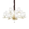 Lustre PEGASO Laiton satiné E14 12x40W IDEAL LUX 197746