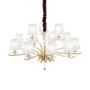 Lustre PEGASO Laiton satiné E14 12x40W IDEAL LUX 197746