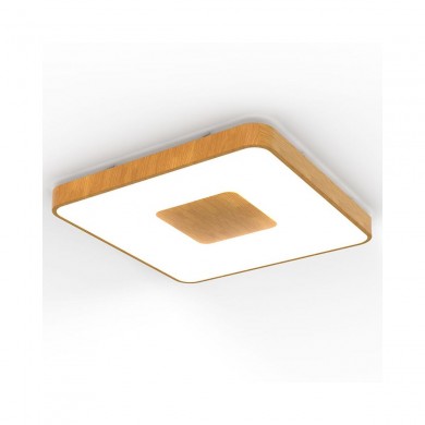 Plafonnier COIN SQUARE 100W LED Bois MANTRA 7918