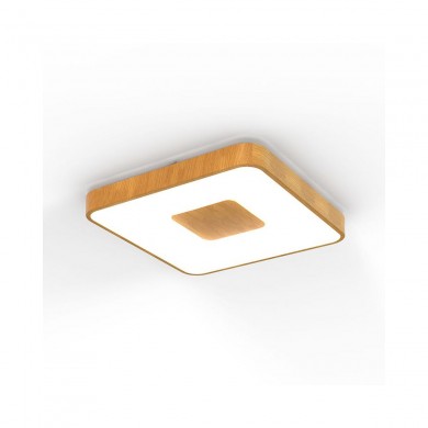 Plafonnier COIN SQUARE 80W LED Bois MANTRA 7921