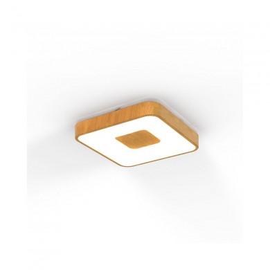 Plafonnier COIN SQUARE 56W LED Bois MANTRA 7924