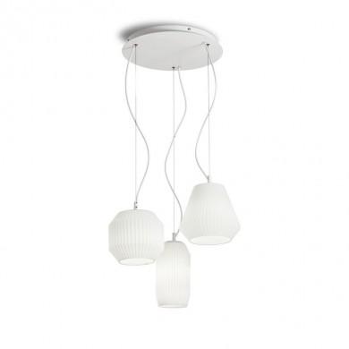 Suspension ORIGAMI Blanc E27 3x60W IDEAL LUX 198095