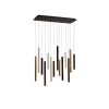 Suspension CALA 84W LED Blanc Noir Or Corten MANTRA 8085