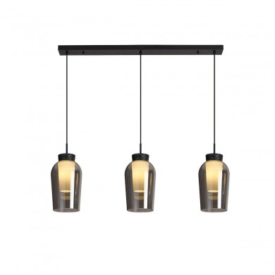 Suspension NORA 3x20W E27 Noir Marbre MANTRA 8285