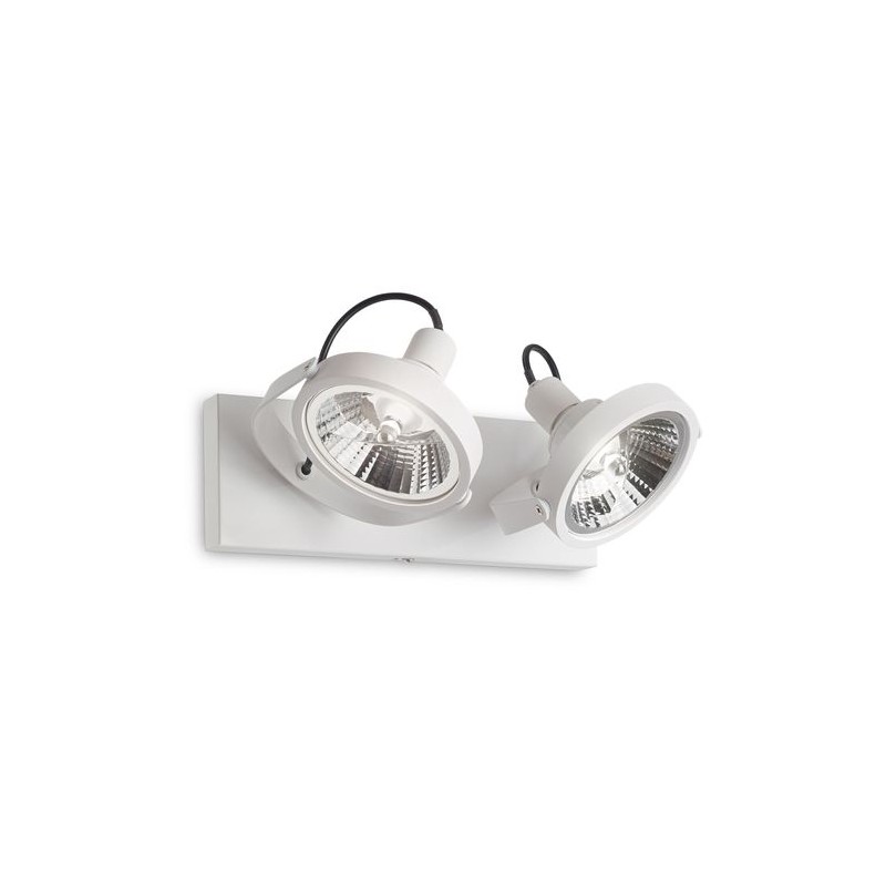 Plafonnier GLIM Blanc GU10 2x50W IDEAL LUX 200200