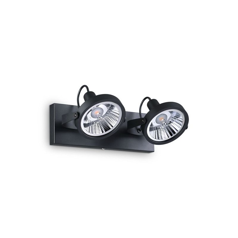 Plafonnier GLIM Noir GU10 2x50W IDEAL LUX 200248