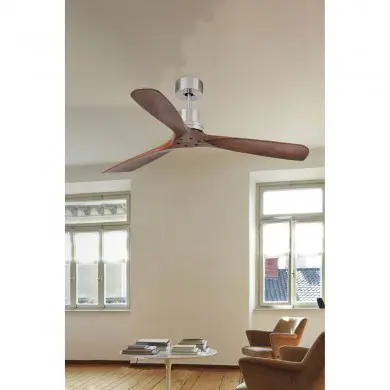 Ventilateur Plafond LANTAU L 132cm Nickel Satiné Pin FARO 33370DC