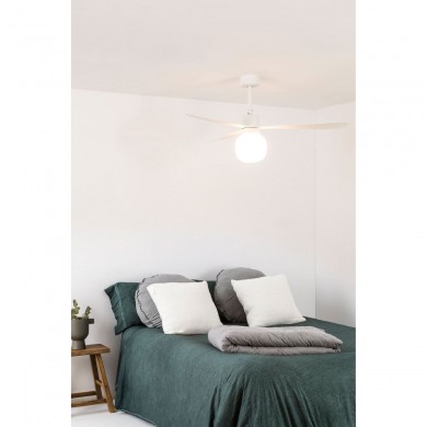 Ventilateur Plafond AMELIA L BALL LED 132cm Blanc Mat FARO 33760-25