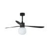 Ventilateur Plafond AMELIA L BALL LED 132cm Noir Mat FARO 33761-26