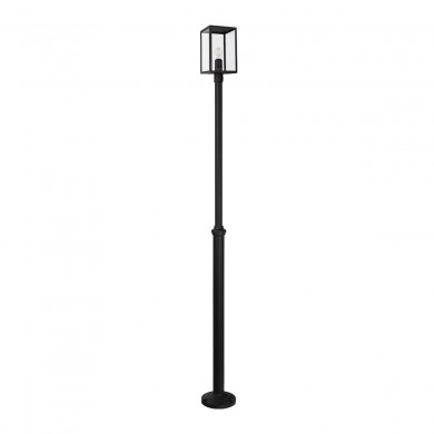 Lampadaire Extérieur LOFOTEN 57W E27 Noir Acier Verre Trempé NORLYS 1948SV