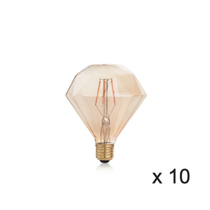 Ampoule (x10) 4W E27 Ambré D10,5 IDEAL LUX 201269