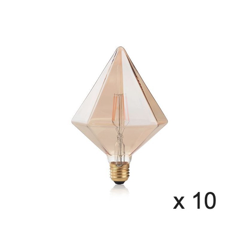 Ampoule (x10) 4W E27 Ambré D11 IDEAL LUX 201276