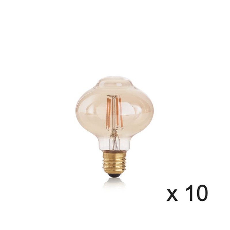 Ampoule (x10) 4W E27 Ambré D8 IDEAL LUX 201283