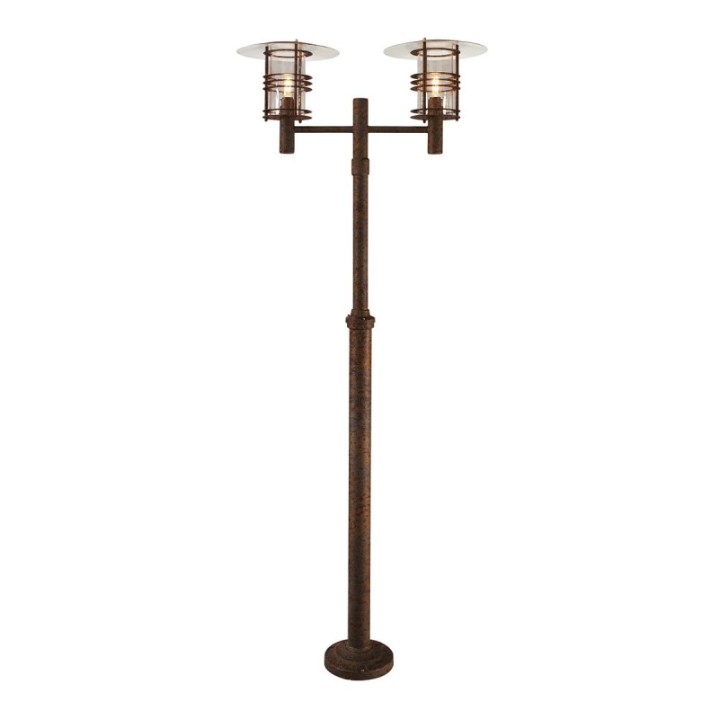 Lampadaire Extérieur STOCKHOLM 2x77W E27 Rouille NORLYS 283RO