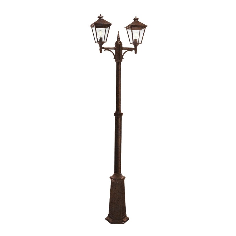 Lampadaire Extérieur LONDON 2x77W E27 Rouille H2750 NORLYS 482RO