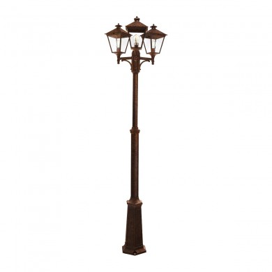 Lampadaire Extérieur LONDON 3x77W E27 Rouille NORLYS 483RO