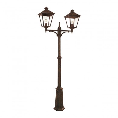 Lampadaire Extérieur LONDON 2x77W E27 Rouille H2790 NORLYS 492RO