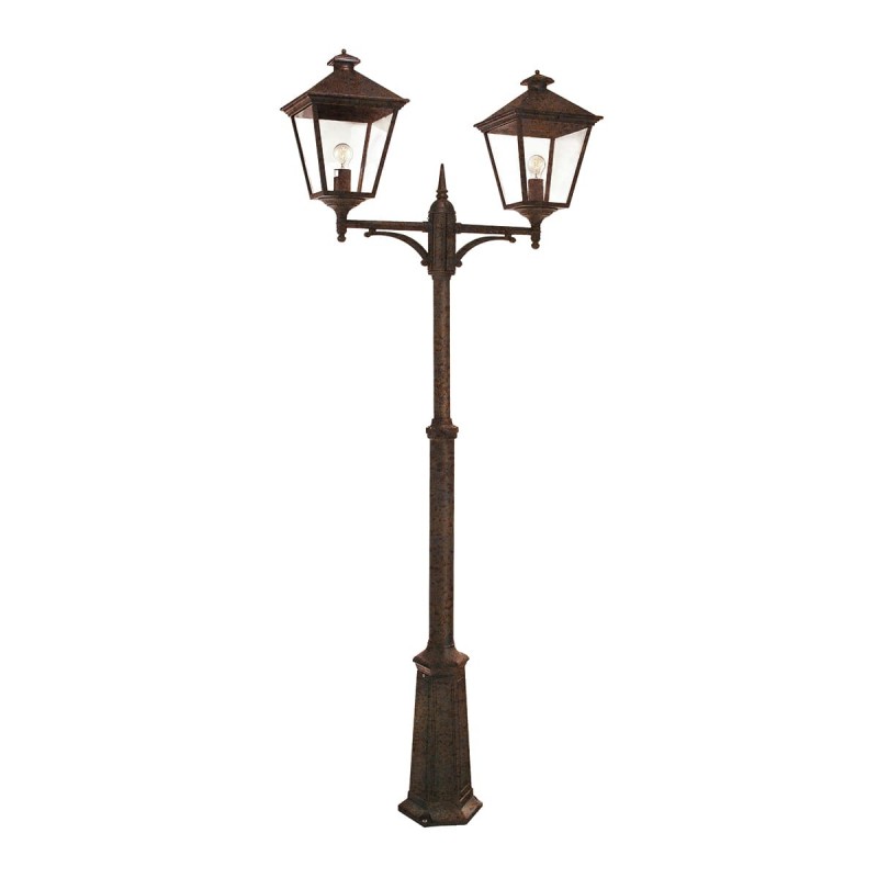 Lampadaire Extérieur LONDON 2x77W E27 Rouille H2790 NORLYS 492RO