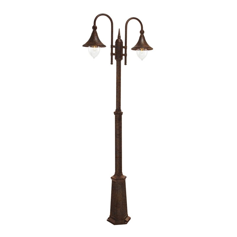 Lampadaire Extérieur FIRENZE 2x57W E27 Rouille NORLYS 820RO