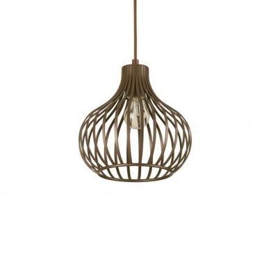 Suspension ONION Marron E27 1x60W D23cm IDEAL LUX 205281